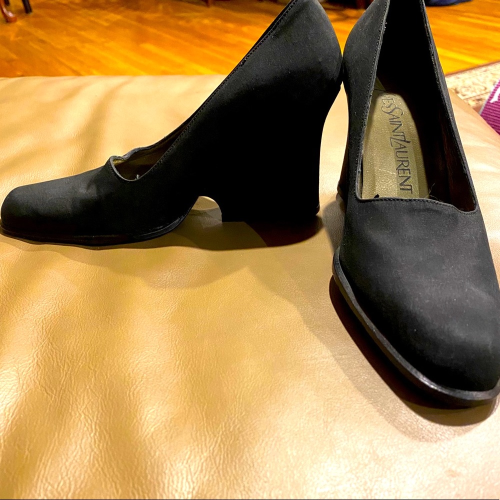 Vintage YSL Black Heels - Size 5.5